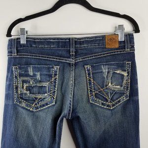BKE Women's BKL3791L Sabrina Boot Tall Long Distressed Stretch Denim Jeans Sz 29